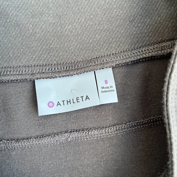 Athleta Ponte Twill skirt a-line green gray side zip Size 8 - Picture 5 of 8